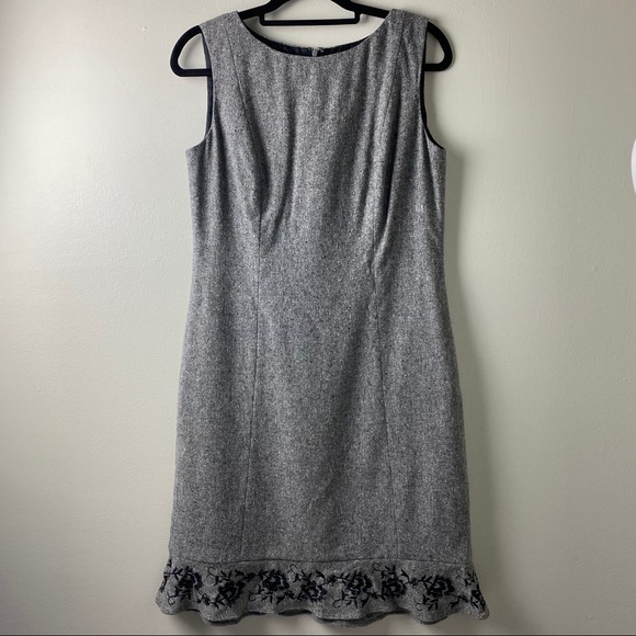 LOFT Dresses & Skirts - Loft Dress Wool Silk Blend Ruffle Hem